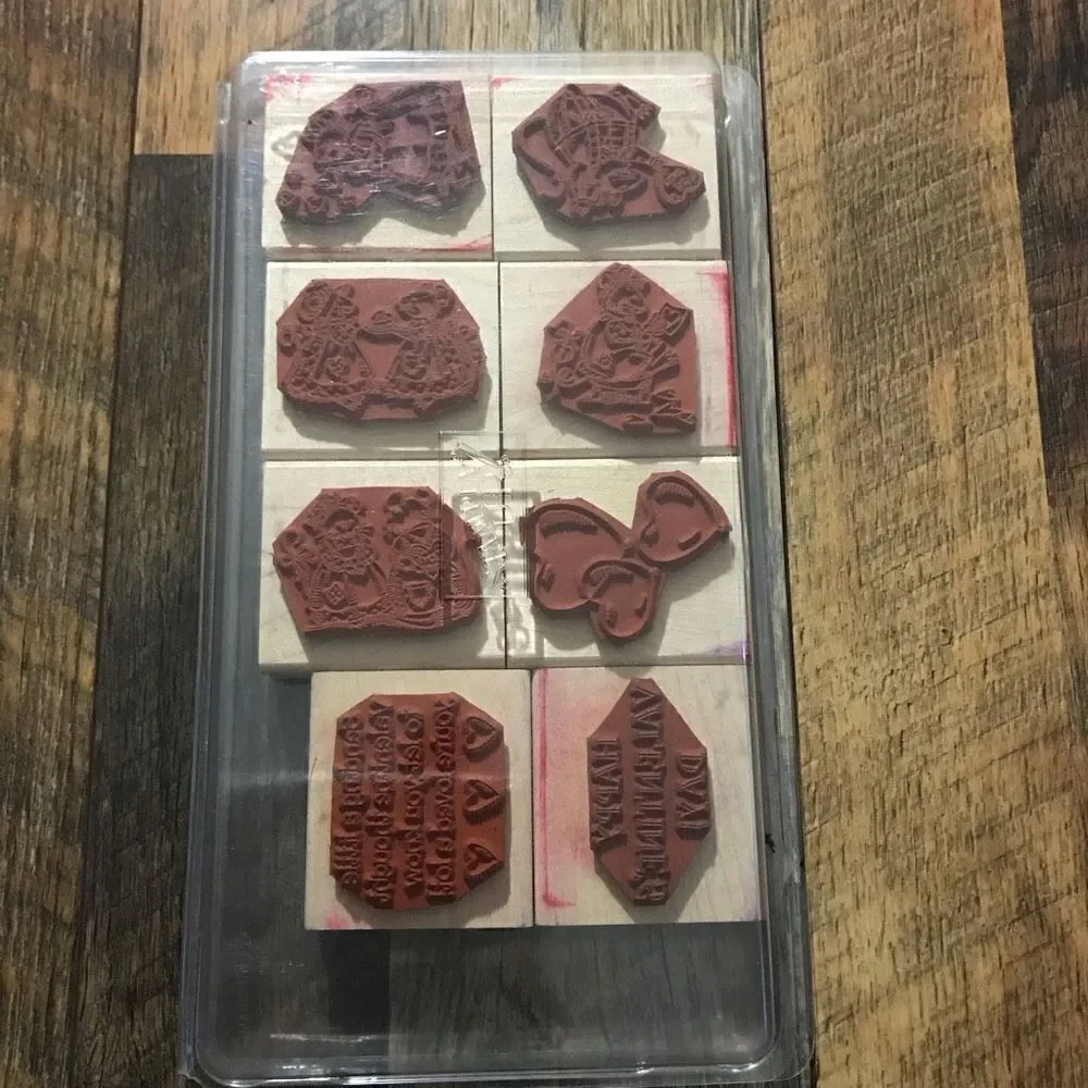 Stampin up NiceMice Valentines rubber stamps set of 8 1998 vintage
